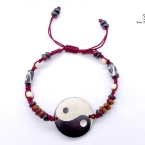 BRD329 Bracelet Tibétain Os de Buffle Yin Yang – Image 6