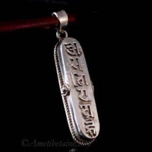 PA388 Pendentif Argent Massif Ghau Mantra Tibétain – Image 6