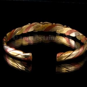 BRD247 Bracelet Tibétain Métal Argenté Cuivre Laiton – Image 3