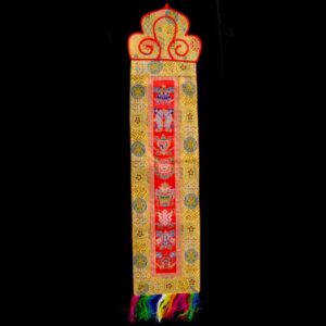 BB55 Bannière Tibétaine Signes Auspicieux du Bouddhisme – Image 1