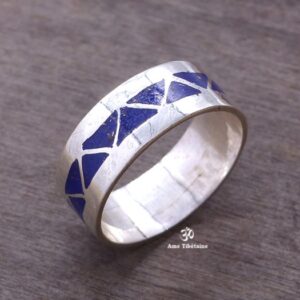 BA161. Bague Tibétaine Argent Massif Lapis Lazuli – Image 2