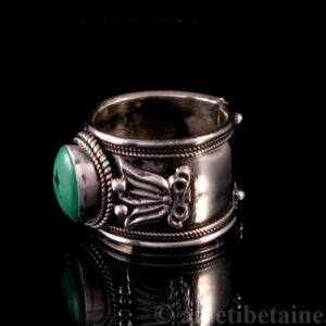 BA147 Bague Tibétaine Argent Massif Turquoise – Image 4