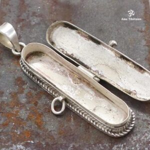 PA388 Pendentif Argent Massif Ghau Mantra Tibétain – Image 4