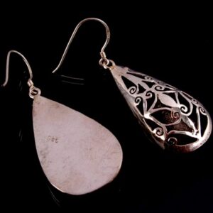 BdOA54 Boucles d’Oreille Tibétaines Argent Massif – Image 3