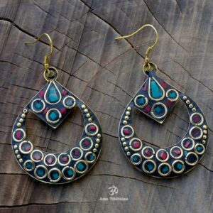 BdOD20 Boucles d’Oreille Tibétaines – Image 1