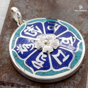 PA95 Pendentif Argent Massif Mantra Tibétain Om Mani Padme Hum – Image 5