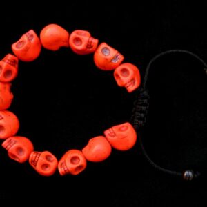 BrMala220 Bracelet Mala Tibétain Crâne Os de Buffle – Image 1