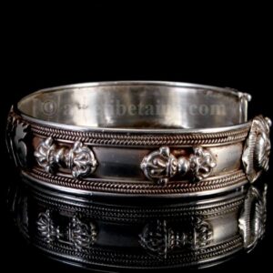 BRA49. Bracelet Tibétain Argent Massif Mantra Bouddhiste – Image 4