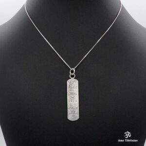 PA29 Pendentif Argent Massif Mantra Tibétain – Image 5