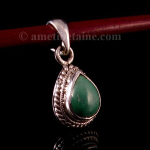 PA330 Pendentif Tibétain Argent Massif Turquoise – Image 2