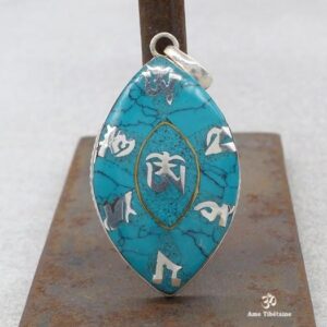 PA341 Pendentif Argent Massif Mantra Om – Image 1