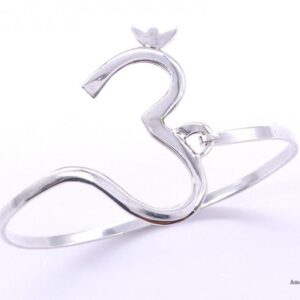 BRA86. Bracelet Tibétain Argent Massif Om – Image 4