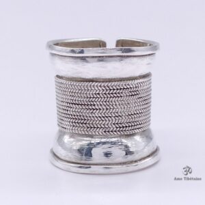 BA236. Bague Tibétaine Argent Massif Réglable – Image 7