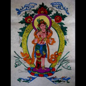 AF02 Affiche Tibétaine Papier Népalais Tara Déesse Bouddhiste – Image 3