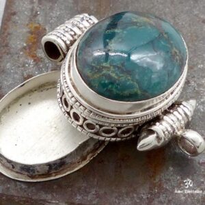 PA324 Pendentif Argent Massif Ghau Turquoise – Image 2