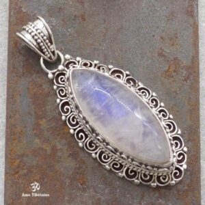 PA422. Pendentif Argent Massif Pierre de Lune – Image 2