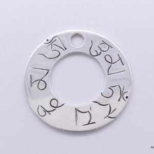 PA260 Pendentif Argent Massif Mantra Tibétain – Image 3