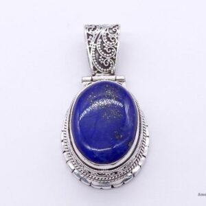 PA205. Pendentif Tibétain Argent Massif Lapis Lazuli – Image 7