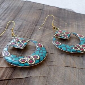 BdOD42 Boucles d’Oreille Tibétaines – Image 1