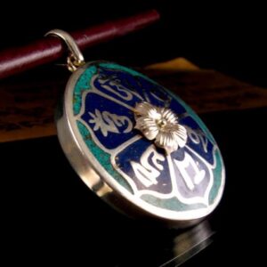 PA95 Pendentif Argent Massif Mantra Tibétain Om Mani Padme Hum – Image 2