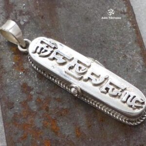 PA388 Pendentif Argent Massif Ghau Mantra Tibétain – Image 2