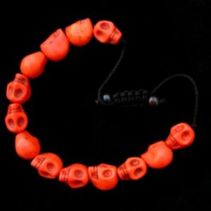 BrMala220 Bracelet Mala Tibétain Crâne Os de Buffle – Image 2