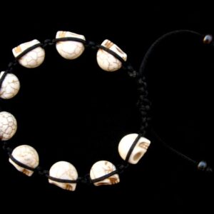 BrMala217 Bracelet Shambhala Crâne Os de Buffle – Image 1