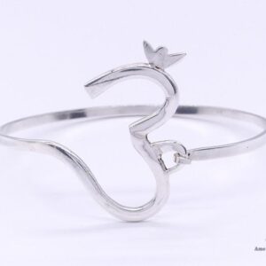 BRA86. Bracelet Tibétain Argent Massif Om – Image 1