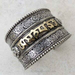 BRD346 Bracelet Tibétain Filigranes Mantra – Image 1