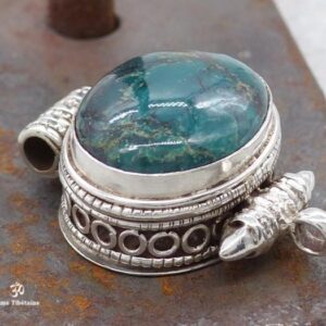 PA324 Pendentif Argent Massif Ghau Turquoise – Image 3
