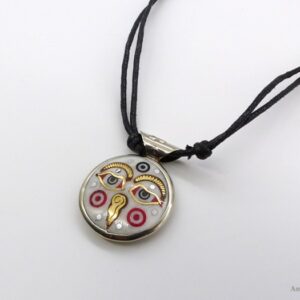 CD126 Collier Tibétain Stupa Yeux de Bouddha – Image 2