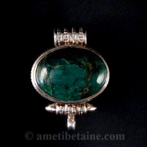 PA324 Pendentif Argent Massif Ghau Turquoise – Image 6
