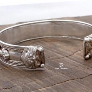 BRA49. Bracelet Tibétain Argent Massif Mantra Bouddhiste – Image 10