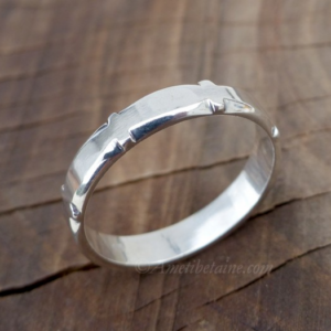 BA193. Bague Argent Massif Mantra Tibétain Om Mani Padme Hum – Image 3