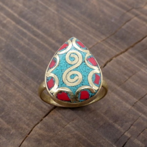 BD137 Bague Tibétaine Taille 57 – Image 1