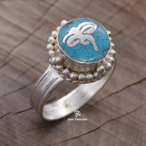 BD57 Bague Tibétaine Yeux de Bouddha. Taille 62 – Image 5