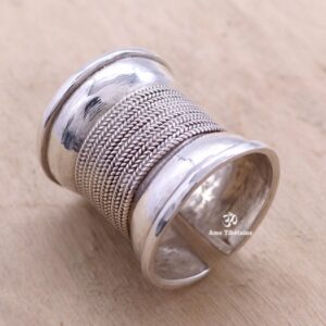 BA236. Bague Tibétaine Argent Massif Réglable – Image 6