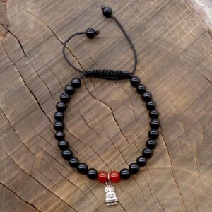 BrMala253 Bracelet Onyx Cornaline Bouddha Argent Massif – Image 7