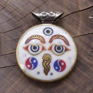 PD86 Pendentif Tibétain Dorje Yeux de Bouddha – Image 2