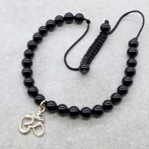 BrMala233 Bracelet Onyx Om Argent Massif – Image 7
