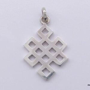 PA43 Pendentif Argent Massif Nœud Sans Fin Signes Auspicieux – Image 4