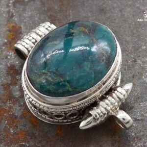 PA324 Pendentif Argent Massif Ghau Turquoise – Image 4