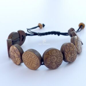 BRD377 Bracelet Tibétain Signes Auspicieux Petit Poignet – Image 4