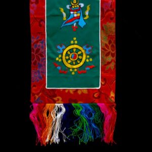 BB56 Bannière Tibétaine Signes Auspicieux du Bouddhisme – Image 1