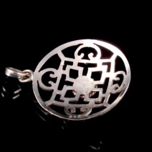 PA307 Pendentif Argent Massif Mandala Corail – Image 4