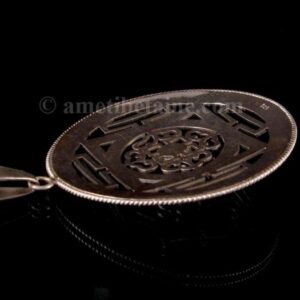 PA311 Pendentif Argent Massif Mandala Turquoise – Image 6