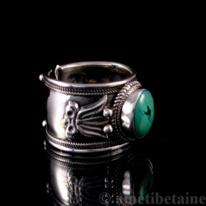 BA147 Bague Tibétaine Argent Massif Turquoise – Image 3