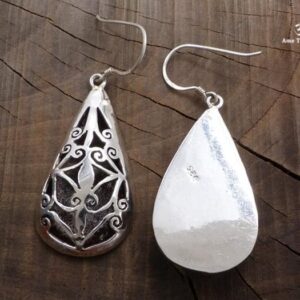 BdOA54 Boucles d’Oreille Tibétaines Argent Massif – Image 6