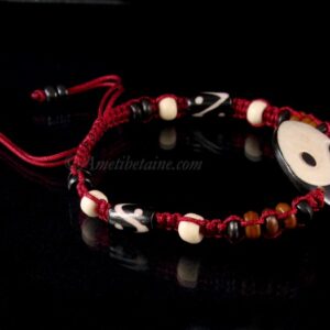 BRD329 Bracelet Tibétain Os de Buffle Yin Yang – Image 2