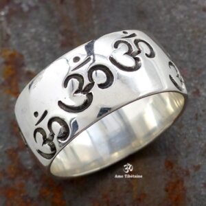 BA215. Bague Argent Massif Om – Image 1